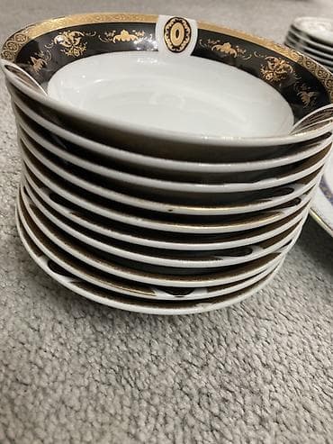 Qab-qacaq dəsti – şirniyyat/nəzakət boşqabları - Şüşə boşqablar — 3