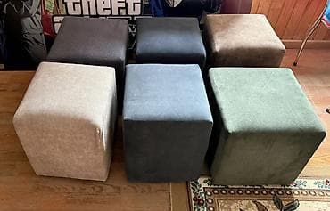 antik stul: Pufik oturacaq, Vеlur parça — 1