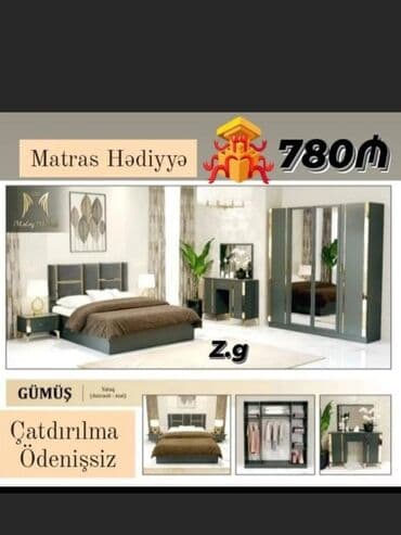 qiz ucun kravatlar: 2 təknəfərlik çarpayı, Dolab, Tumba, Türkiyə, Yeni — 12