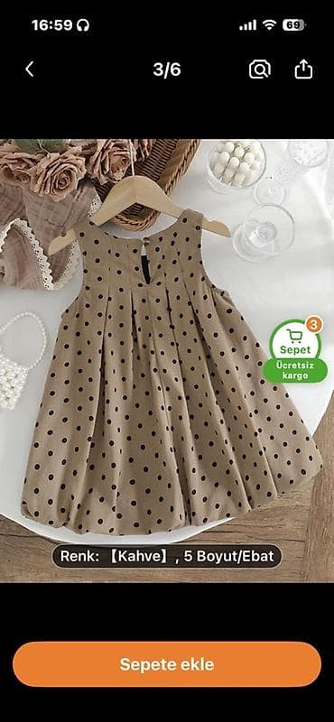 Праздничные костюмы: Məhsul: Qız uşaqları üçün paltar - Dizayn: Kahverengi (qəhvə tonunda) at lalafo.az — 2 Праздничные костюмы: Məhsul: Qız uşaqları üçün paltar - Dizayn: Kahverengi (qəhvə tonunda) — 2