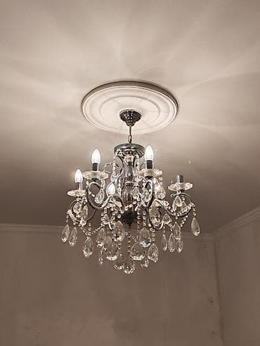 Çılçıraq, 6 lampa, Xrustal