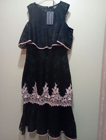 детские платья с длинным рукавом: Don-yeni, güpürlü, L razmer. Qiymət sondu — 2