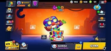 Brawl Stars hesabı - Kupa: 64 931 - Qızıl: 64 931 - Kristal/daş: 1