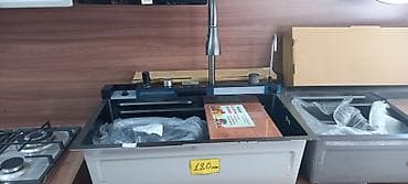 crna udovica kapi: Düzbucaqlı Mətbəx çanağı, Paslanmaz polad — 1