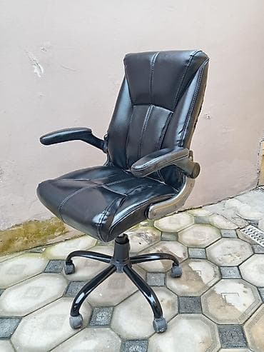 Ofis oturacaqları: Təkərli, Qolları tənzimlənmir, Süni dəri — 3