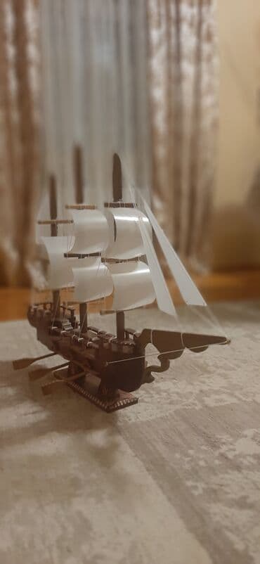 антикварные часы настенные: Taxta yelkənli gəmi maketi - Material: tamamilə ağacdan hazırlanmış — 1