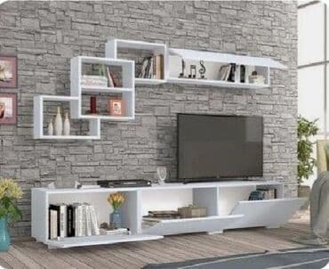 тв стенды в баку: Новый, Прямой ТВ стенд, С полками, Ламинат, Азербайджан — 6