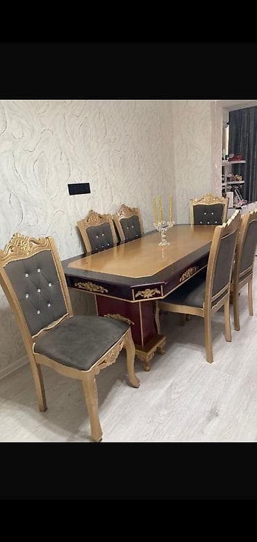 profnastil satisi: Qonaq otağı üçün, İşlənmiş, 6 stul — 1