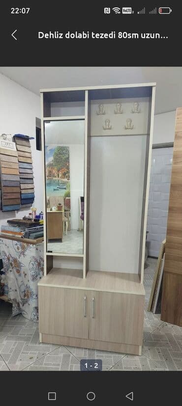 ışkaf: Yeni, 2 qapılı Düz dolab, Dəhliz dolabı — 8