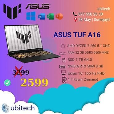noubuk: ASUS TUF Gaming, 16 ", AMD Ryzen 7, 1 TB — 1
