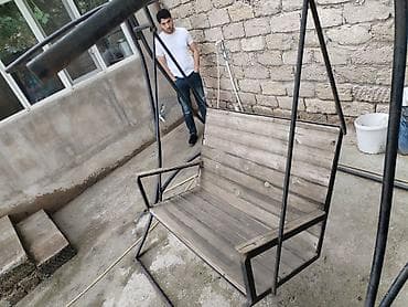 2el mebeler: İşlənmiş, Skamya-yelləncəl, Zontiksiz, Metal — 1