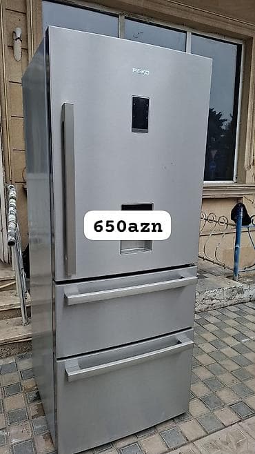2 qapılı Beko Soyuducu Satılır, rəng - Gümüşü, Dispenserli