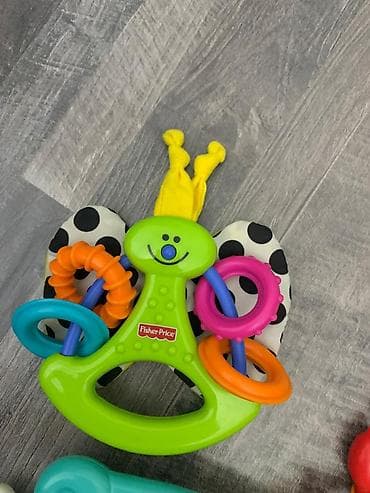 Детский мир: Fisher-Price oyuncaq çıngırdaq/dişlik – kəpənək motivli - Parlaq — 1