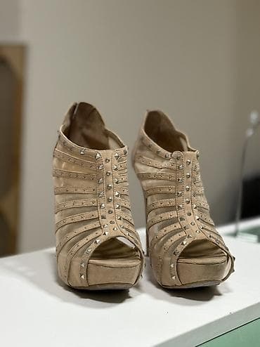 tufli: Tuflilər, Bershka, Ölçü: 39, rəng - Bej, İşlənmiş — 2