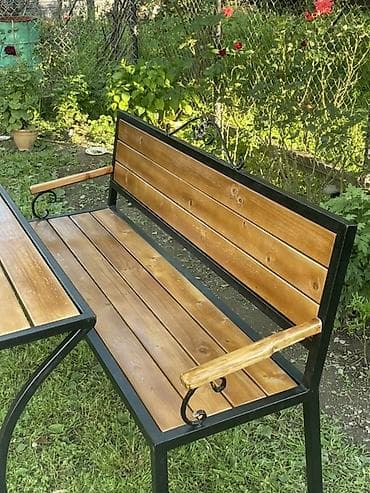 раскладной стол: Bağ üçün stol və skamya dəsti - Komplekt: 1 ədəd düzbucaqlı stol + 2 — 3