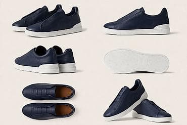 Məhsul: Zegna Blue Triple Stitch Secondskin Sneakers 1:1 Stelka 29 — 1