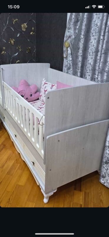 Oğlan və qız üçün, Dördbucaq, Beşik, Dəst ilə, Matrassız, Yellənmə mexanizmsiz