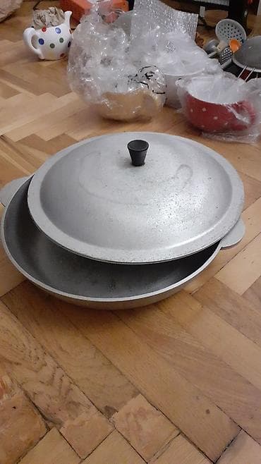 Посуда для готовки: Сковородка, цвет - Серебристый, Алюминий — 1