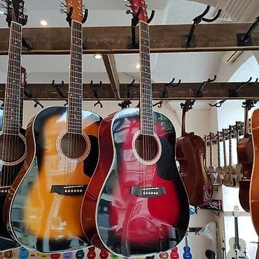 gitara simləri: Akustik gitara Riverone LD 18 Simlərin sayı: 6 Üst: Şam ağacı Qol: Gül — 1