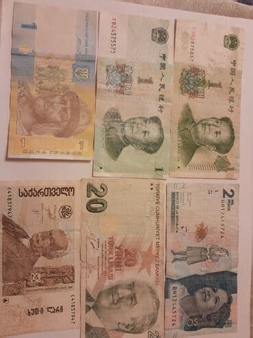 pullar: 1manatdan 5 manata kimiMəhsul: Dünyanın müxtəlif ölkələrinə aid paper — 8