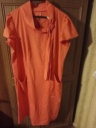 Qadın geyim və cins şalvar dəsti 1) Narıncı don - Yumşaq, yüngül