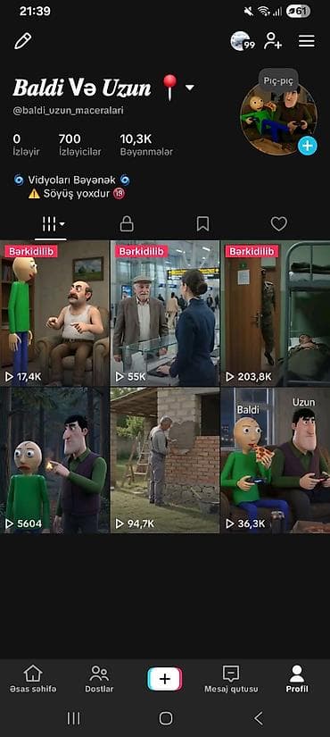 Digər xidmətlər: Xidmət: “Baldi və Uzun” – qısa video kontent səhifəsi Təsvir: - — 1