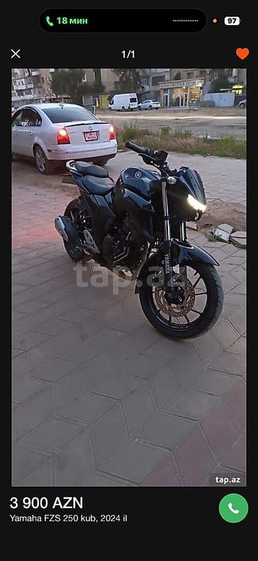kreditle ev: Yamaha - FZS 250, 250 sm3, 2024 il, 23000 km — 1
