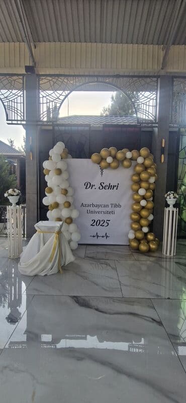 ekran dla projektora: Tədbir dekorasiyası üçün icarə/set - Dairəvi metal arka: qızılı — 4