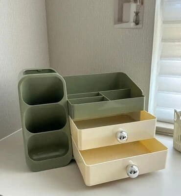 Masaüstü təşkilatçı – çoxfunksiyalı plastik 2 Çekmecəli Masa