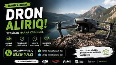 macbook m4 pro: Xidmət: Dron alışı Təsvir: - Nağd alırıq – istənilən marka və model - — 1
