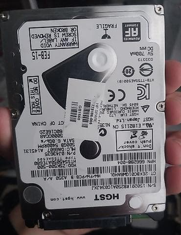 HDD – HGST 2.5" laptop sərt diski - Model: HGST HTS545050A7E680