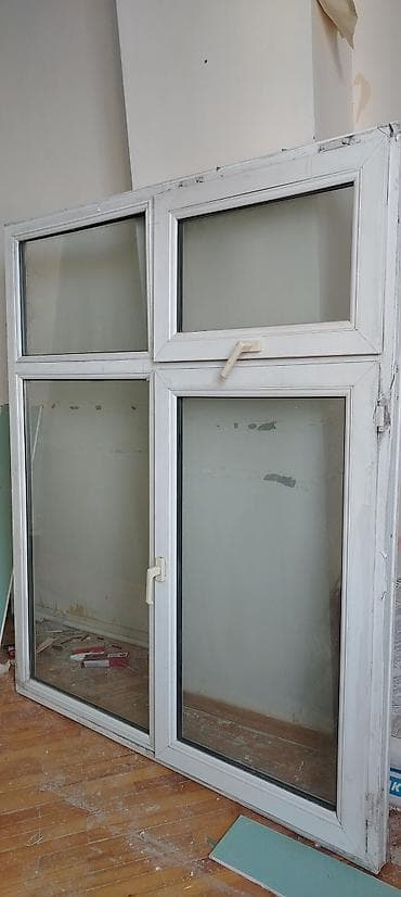 PVC pəncərə-balkon bloku - Material: ağ PVC profil - Quruluş: 4
