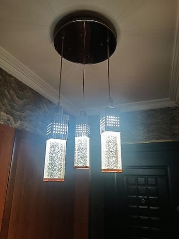 asma tavan: Çılçıraq, 3 lampa, Metal — 1