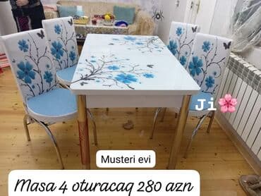 Mətbəx üçün, Yeni, 4 stul