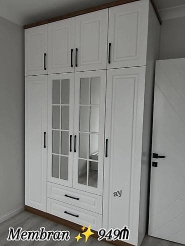 4 qapılı, Ağ, Digər material, Açılan, Düz dolab