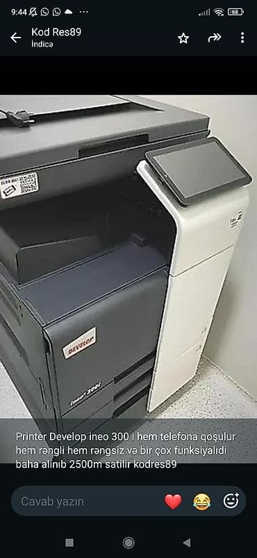 Develop ineo 300i çoxfunksiyalı printer-kopirayter-skanner - Model lalafo.az -da Develop ineo 300i çoxfunksiyalı printer-kopirayter-skanner - Model