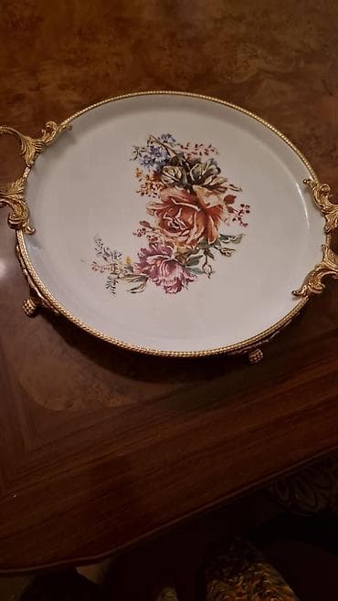 Porcelain süfrə ləyən/tray - Material: ağ porselen lövhə - Üzərində — 2