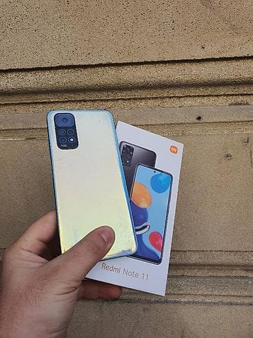 redmi note 14 ikinci el: Redmi Note 11, 128 GB, rəng - Göy, Zəmanət, Sensor, Barmaq izi — 1