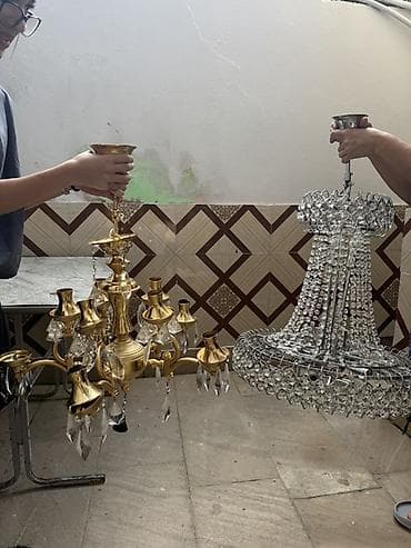 cilciraq modelleri: Çılçıraq, 10 və daha çox lampa, Xrustal — 4