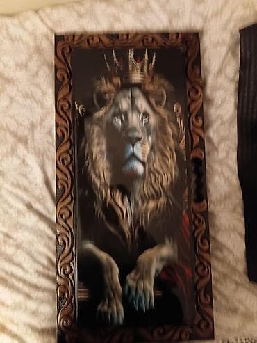 Velosiped aksesuarları: Taxta nərd dəsti – “Şir” temalı - Material: oyma naxışlı bərk ağac — 2