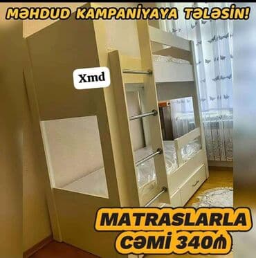 Uşaq masaları: Oğlan və qız üçün, Çarpayı, Matras ilə, Siyirməli — 1