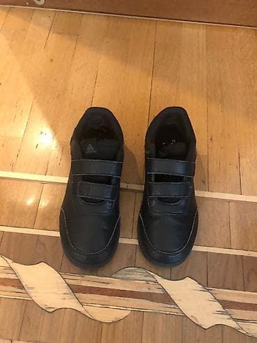 Bayram kostyumları: Original!! Adidas uşaq idman ayaqqabısı - Rəng: tam qara - Bağlanma — 7