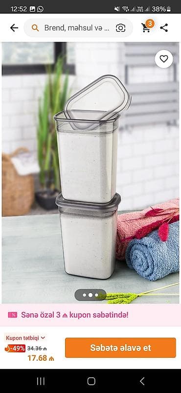 plasmas qablar: Mətbəx və təsərrüfat üçün çoxfunksiyalı saxlama qabları dəsti - Həcm — 2