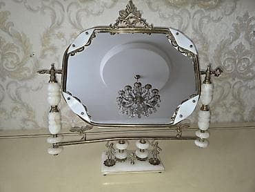 antik guzgu: Güzgü Masaüstü, Makiyaj üçün, Naxışlı — 1