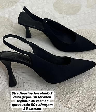 Stradivarius qadın ayaqqabısı - Model: açıq dabanlı, slingback - Rəng