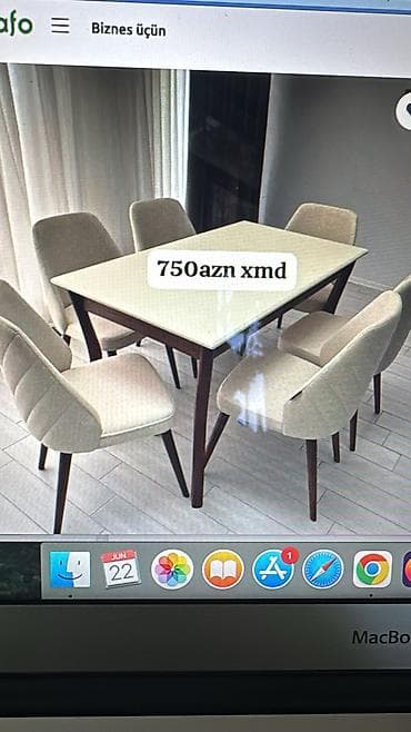 Qonaq otağı üçün, Açılmayan, Dördbucaq masa, 6 stul lalafo.az -da Qonaq otağı üçün, Açılmayan, Dördbucaq masa, 6 stul