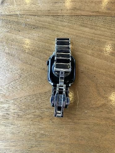 Apple Watch 11 Ağıllı saat — kvadrat formalı qara korpus, tac — 4