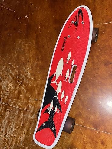 skateboard satışı: Plastik kruizer skeytbord – Shark dizaynı - Gövdə: yüngül və möhkəm — 1
