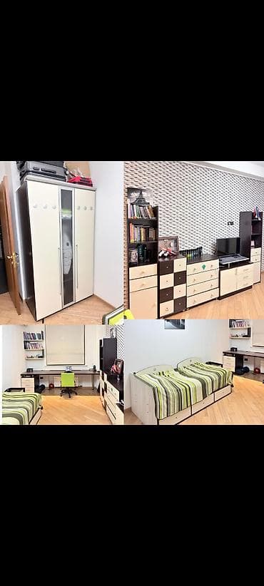 gənc odası: Oğlan üçün, İşlənmiş, Təknəfərlik çarpayı, Yazı masası, Dolab, Komod — 1