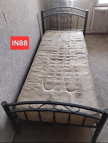 qosa carpayi: Təknəfərlik çarpayı, Matras ilə, Siyirməsiz — 1
